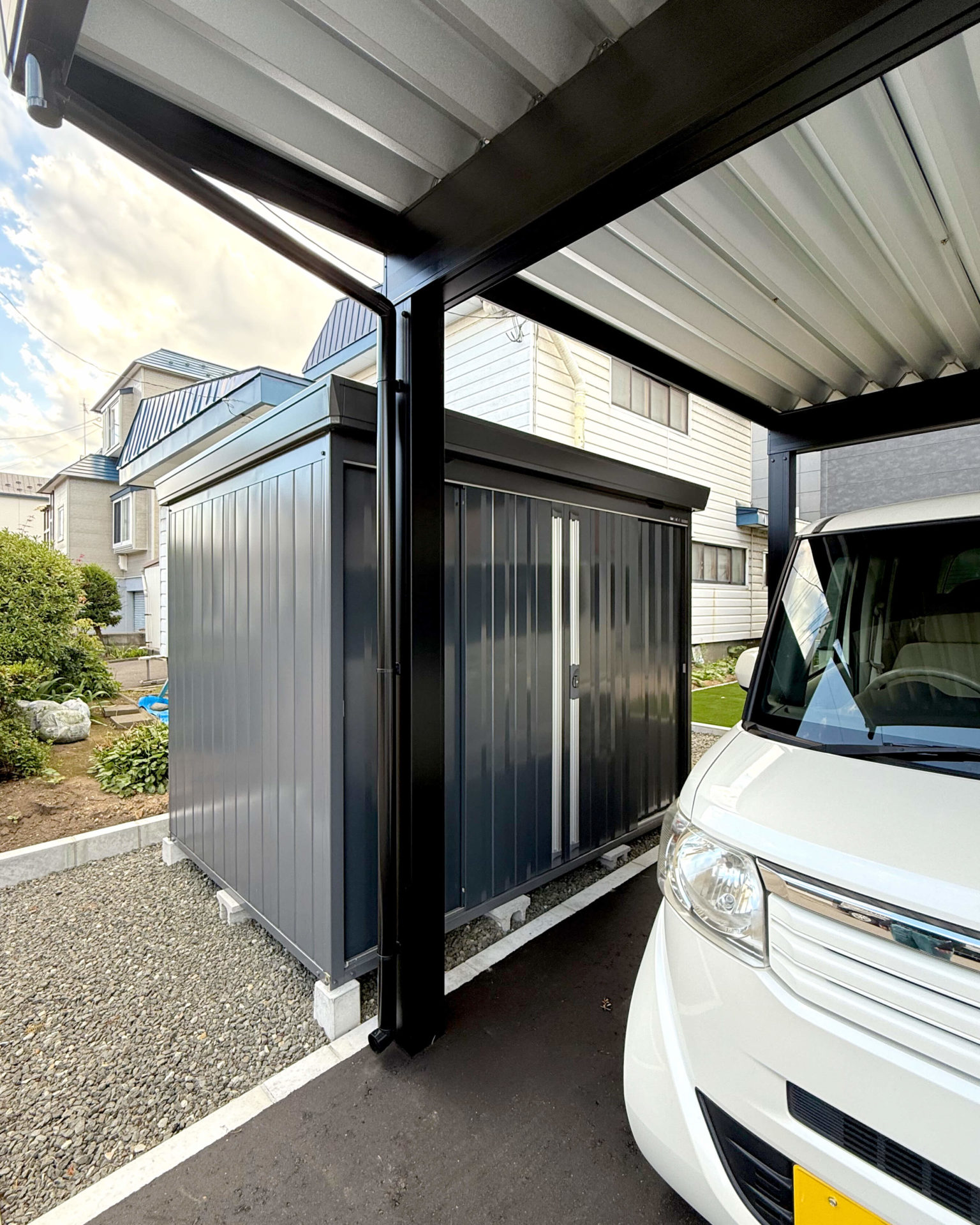 イナバ物置フランネルグレー